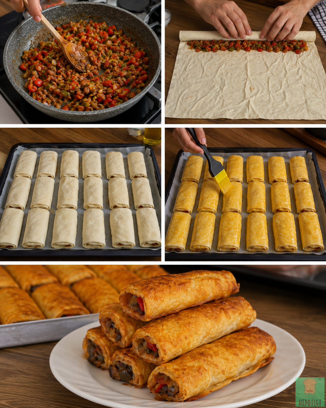 Nefis Farklı Sosuyla Patlıcanlı Börek - 2