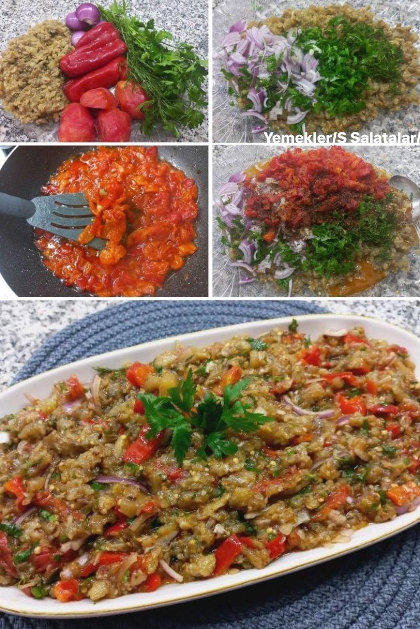 Nefis Közlenmiş Patlıcan Salatası - 2