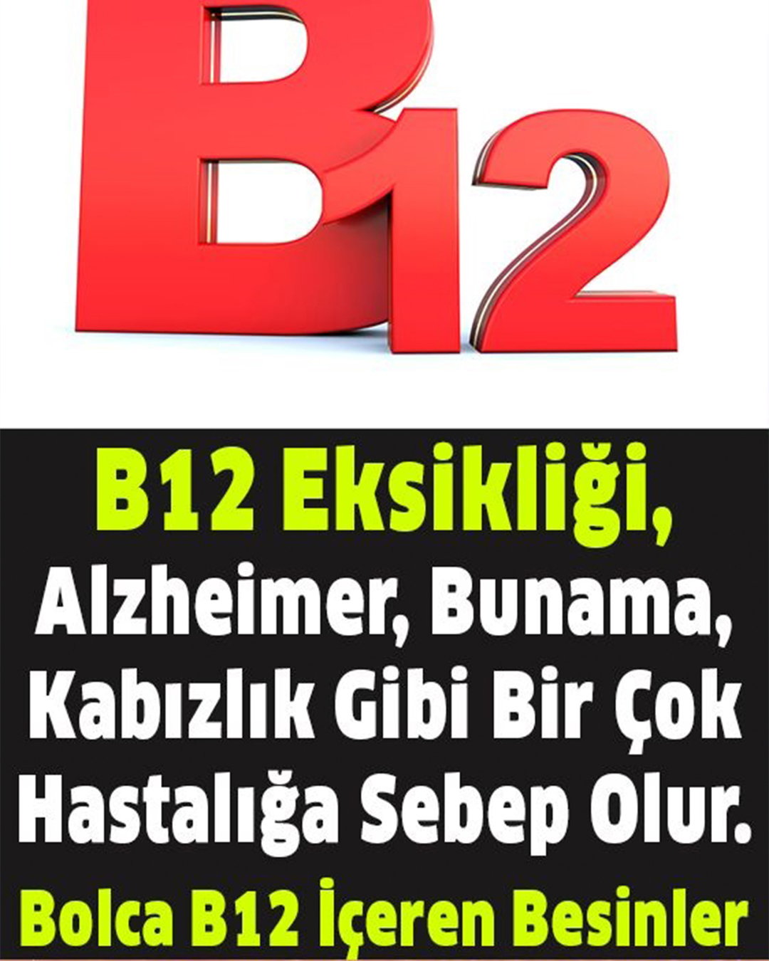 B12 Vitamini Bolca Kapsayan Yiyecekler - 1