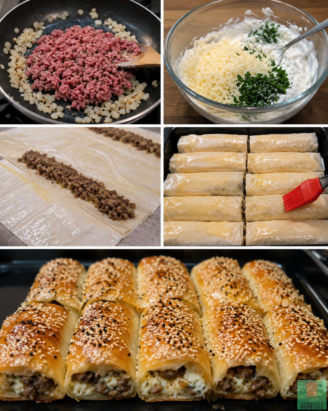 Çıtır Çıtır Kıymalı Milföy Böreği - 1