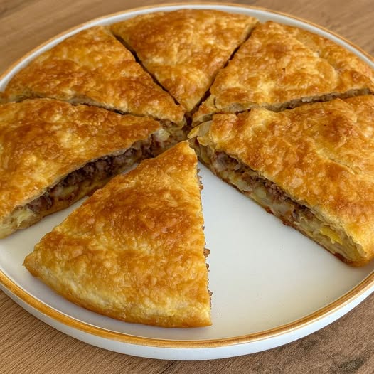2 Bezeyle El Açması Çıtır Kıymalı Börek Tarifi  - 1