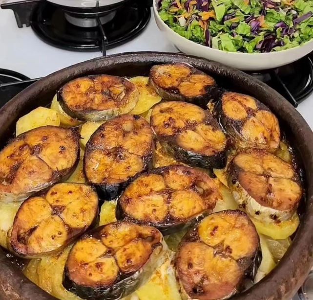 Fırında sebzeli soslu palamut - 1