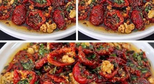 Kuru Domatesli Cevizli Zeytinyağlı Salata