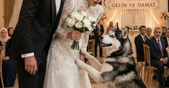 Düğünde Çıldıran Köpek Gelinliği Isırıp Sahibini Geri Çekti!
