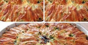 Ispanaklı El Açması Tepsi Kırma Börek Tarifi