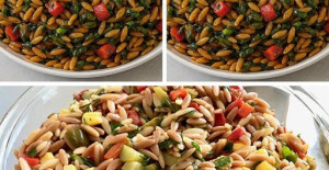 Sırrı Sosunda Arpa Şehriye Salatası Tarifi