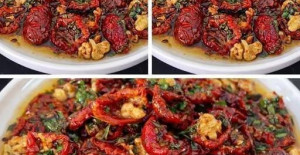 Kuru Domatesli Cevizli Zeytinyağlı Salata