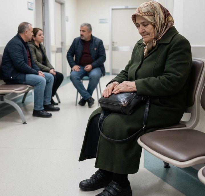 Hastanenin bekleme salonunda insanlar yaşlı bir kadına sessizce gülüyordu  - 2